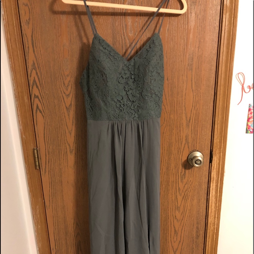 Grey bridesmaid dress